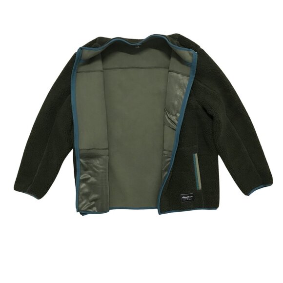 Eddie Bauer Men's Chilali Faux Shearling Fleece Jacket Size XL Emeral Green - Picture 4 of 12
